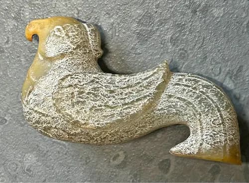 Antique Carved Jade Bird Pendant, Shang-Zhou Style