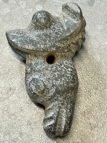 Carved Jade Stone Figural Pendant