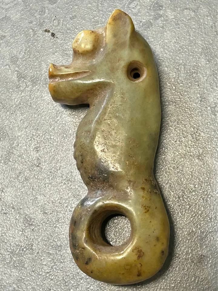 Hongshan Culture Style Carved Jade C-Dragon Pendant