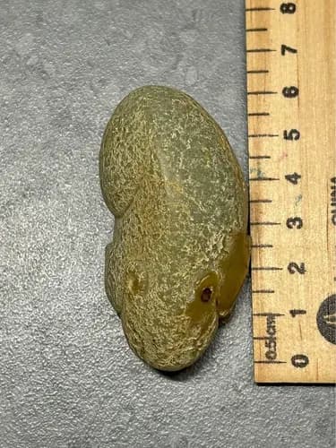 Vintage Carved Green Stone Rabbit Figurine